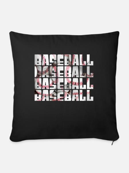 baseball - Sofakissenbezug 45 x 45 cm - Schwarz