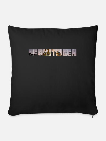 bergsteigen - Sofakissenbezug 45 x 45 cm - Schwarz
