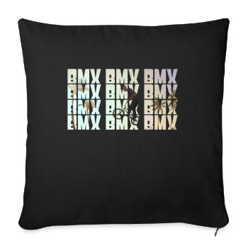 Le BMX - Housse de coussin décorative 45 x 45 cm - noir - Devant