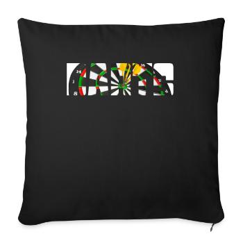 Dart - Sofa pillowcase 17,3'' x 17,3'' (45 x 45 cm) - black - Front