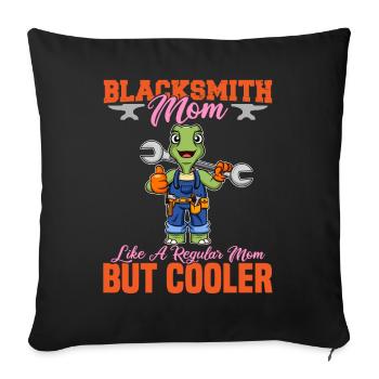 La mère forgeron aime une maman régulière mais plus cool - Housse de coussin décorative 45 x 45 cm - noir - Devant