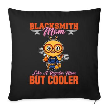 La mère forgeron aime une maman régulière mais plus cool - Housse de coussin décorative 45 x 45 cm - noir - Devant