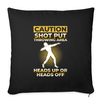 Shot put area Athletics funnier - Sofa pillowcase 17,3'' x 17,3'' (45 x 45 cm) - black - Front