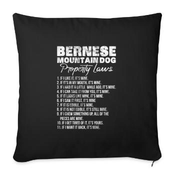 Chien de montagne bernois Chien de montagne Chien Amoureux Cadeau - Housse de coussin décorative 45 x 45 cm - noir - Devant