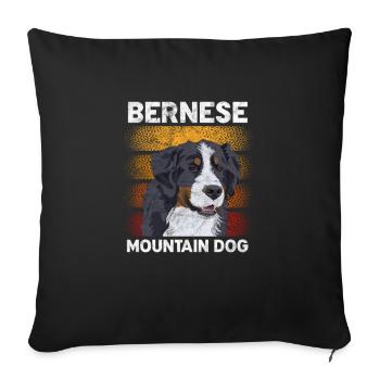 Chien de montagne bernois Chien de montagne Chien Amoureux Cadeau - Housse de coussin décorative 45 x 45 cm - noir - Devant