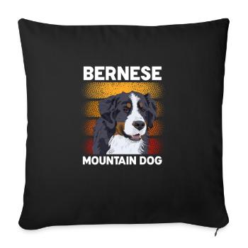 Bouvier bernois - Housse de coussin décorative 45 x 45 cm - noir - Devant