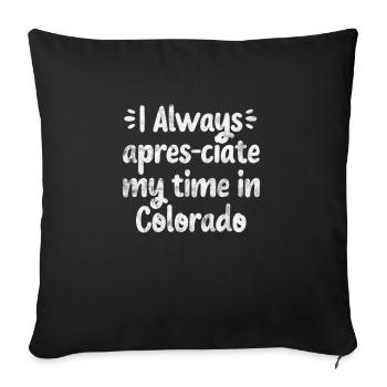 Colorado USA America Gift - Sofa pillowcase 17,3'' x 17,3'' (45 x 45 cm) - black - Front
