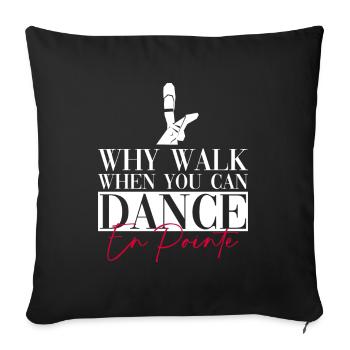 Ballet Dancer Ballerina Dancing Funny Ballet - Sofa pillowcase 17,3'' x 17,3'' (45 x 45 cm) - black - Front