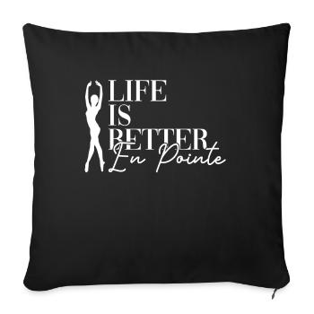 Ballet Dancer Ballerina Dancing Funny Ballet - Sofa pillowcase 17,3'' x 17,3'' (45 x 45 cm) - black - Front