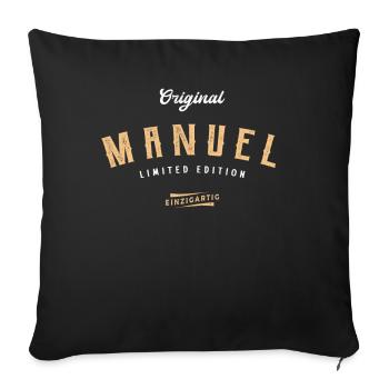 Manuel Limited Edition - Sofakissenbezug 45 x 45 cm - Schwarz - Vorne