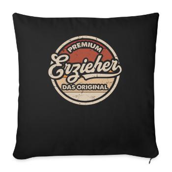 Erzieher Original Pädagoge Lustiges Kindergärtner - Sofakissenbezug 45 x 45 cm - Schwarz - Vorne