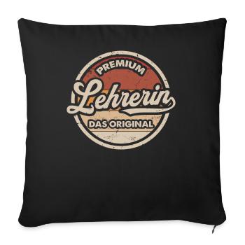 Lehrerin Original Schule Lustiges Lehrer - Sofakissenbezug 45 x 45 cm - Schwarz - Vorne