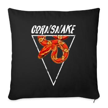 Corn Snake Reptile Keeper Geometric - Housse de coussin décorative 45 x 45 cm - noir - Devant