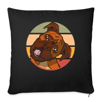 Retro clothing for boxers - Sofa pillowcase 17,3'' x 17,3'' (45 x 45 cm) - black - Front