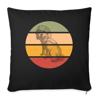 Retro clothing for Cockapoo - Sofa pillowcase 17,3'' x 17,3'' (45 x 45 cm) - black - Front