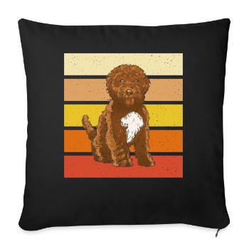 Retro clothing for Cockapoo - Sofa pillowcase 17,3'' x 17,3'' (45 x 45 cm) - black - Front