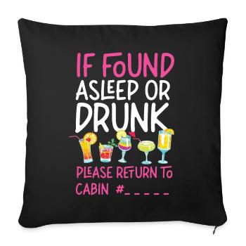 Amis de vacances en bateau de croisière - Housse de coussin décorative 45 x 45 cm - noir - Devant