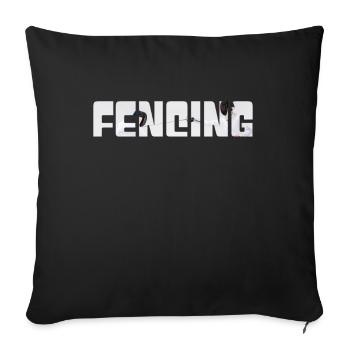 Fencing - Sofa pillowcase 17,3'' x 17,3'' (45 x 45 cm) - black - Front