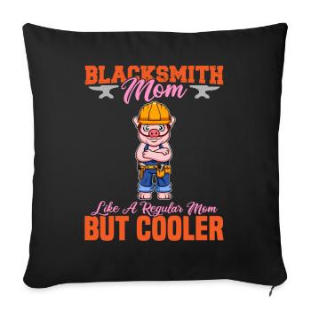 La mère forgeron aime une maman régulière mais plus cool - Housse de coussin décorative 45 x 45 cm - noir - Devant