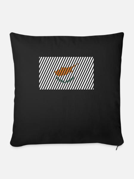 Zypern Flagge - Sofakissenbezug 45 x 45 cm - Schwarz