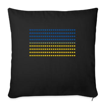 Ukraine flag - Sofa pillowcase 17,3'' x 17,3'' (45 x 45 cm) - black - Front