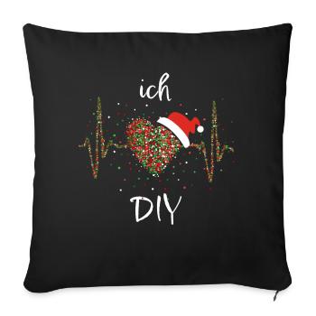 DIY Handarbeit Basteln Do it Yourself Christmas - Sofakissenbezug 45 x 45 cm - Schwarz - Vorne