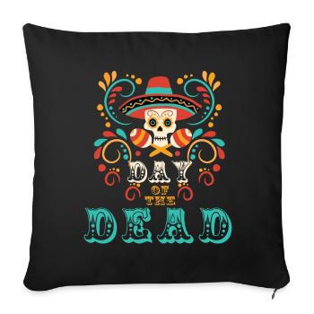 Day of the Dead Holiday Mexico Sugar Skull mexikani - Sofa pillowcase 17,3'' x 17,3'' (45 x 45 cm) - black - Front