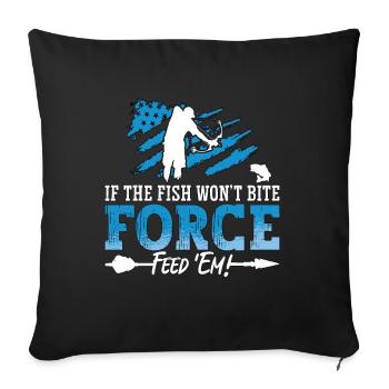 Bowfishing If The Fish Won't Bite Arrow Bowfisher - Sofa pillowcase 17,3'' x 17,3'' (45 x 45 cm) - black - Front