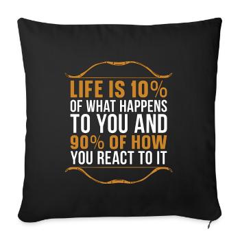 Bowhunting Life Is 10% Of What Shooting Bowhunter - Sofa pillowcase 17,3'' x 17,3'' (45 x 45 cm) - black - Front