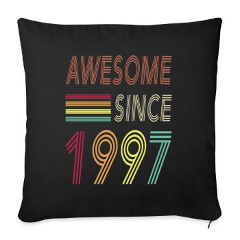 Awesome since 1997 - Sofakissenbezug 45 x 45 cm - Schwarz - Vorne