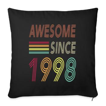 Awesome since 1998 - Sofakissenbezug 45 x 45 cm - Schwarz - Vorne