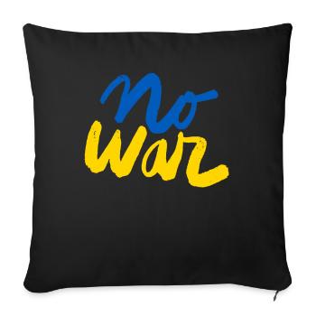 Soutenez l’Ukraine, la paix et non la guerre - Housse de coussin décorative 45 x 45 cm - noir - Devant