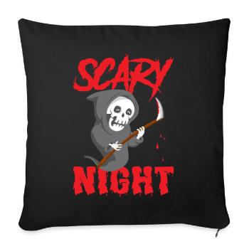 Grim Reaper Scary Night pour Halloween Angel Of Dea - Housse de coussin décorative 45 x 45 cm - noir - Devant