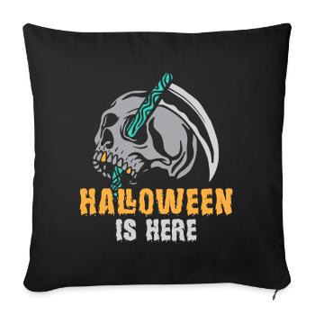 Halloween-Sensenmann-Engel des Todes - Sofakissenbezug 45 x 45 cm - Schwarz - Vorne
