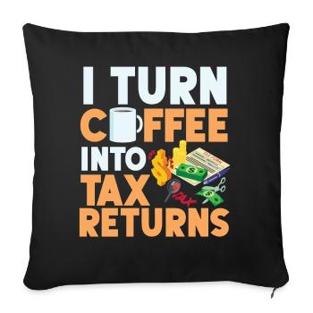 Comptable Teneur de livres Comptabilité - Housse de coussin décorative 45 x 45 cm - noir - Devant