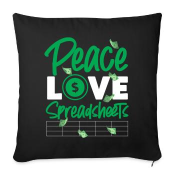 Comptable Teneur de livres Comptabilité - Housse de coussin décorative 45 x 45 cm - noir - Devant