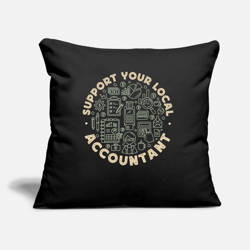 Comptable Comptable Comptable Housse de coussin décorative 45 x 45 cm