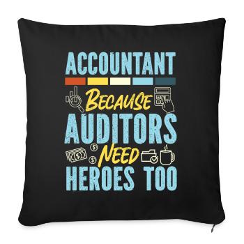 Comptable Comptable Comptable - Housse de coussin décorative 45 x 45 cm - noir - Devant