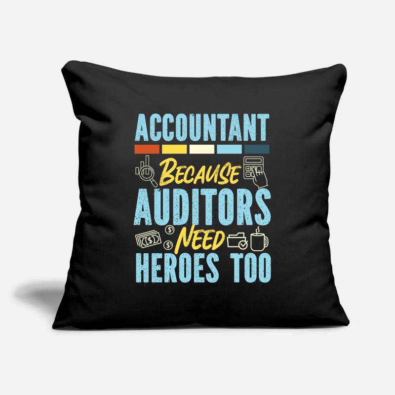 Comptable Comptable Comptable Housse de coussin décorative 45 x 45 cm