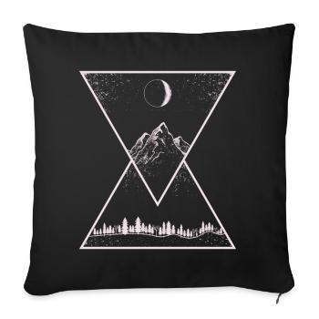 Climbing, Mountains love of nature, Forest hiking, Outdoor - Sofa pillowcase 17,3'' x 17,3'' (45 x 45 cm) - black - Front