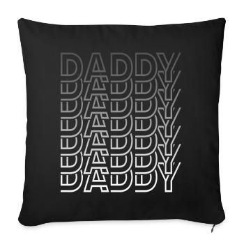 Papa Rétro Vintage Fête des Pères - Housse de coussin décorative 45 x 45 cm - noir - Devant