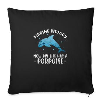 Biologie marine Biologiste marin Biolgy Gift - Housse de coussin décorative 45 x 45 cm - noir - Devant