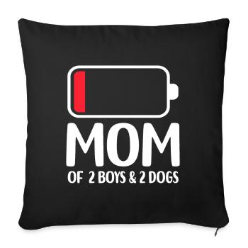Canine - Housse de coussin décorative 45 x 45 cm - noir - Devant