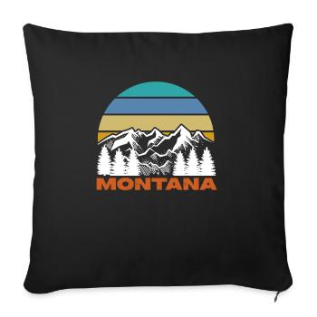 Montana - Housse de coussin décorative 45 x 45 cm - noir - Devant