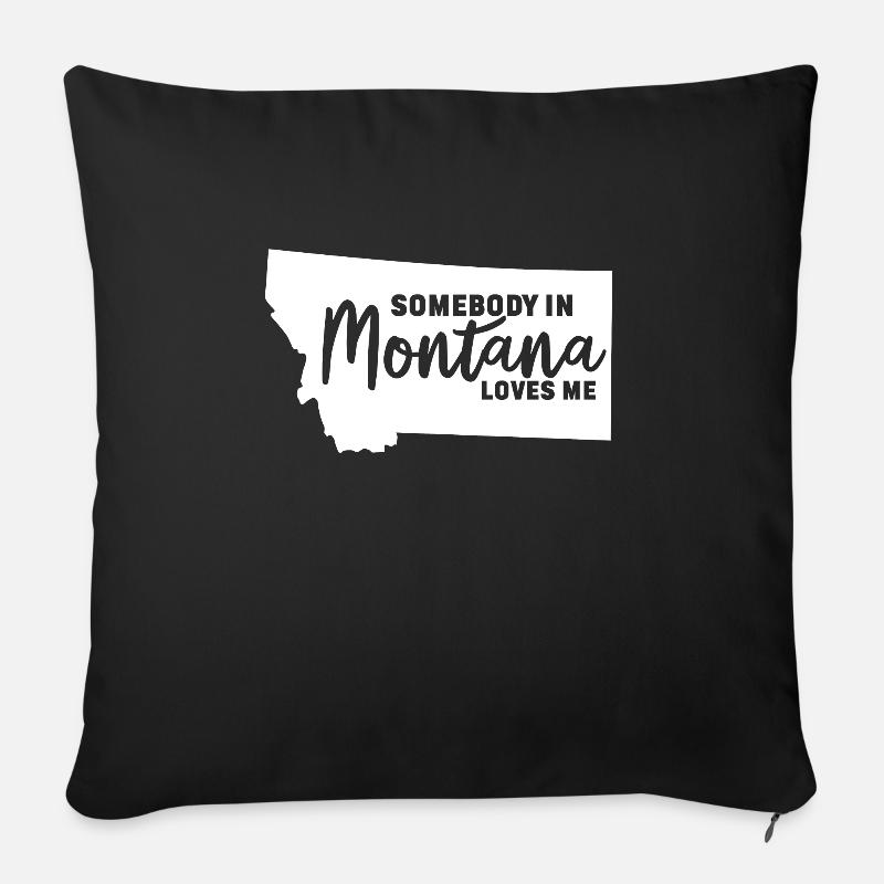 Montana - Sofakissenbezug 45 x 45 cm - Schwarz