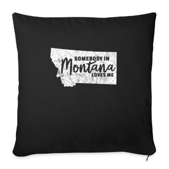Montana Amérique États-Unis Helena Mountains Cadeau - Housse de coussin décorative 45 x 45 cm - noir - Devant