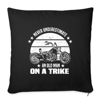 Triker gift idea | Trikes Trike Hobby Motorcycle - Sofa pillowcase 17,3'' x 17,3'' (45 x 45 cm) - black - Front