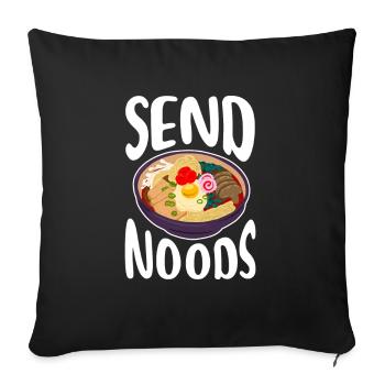 Ramen - Sofa pillowcase 17,3'' x 17,3'' (45 x 45 cm) - black - Front
