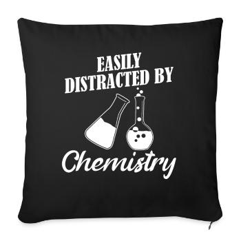 Chemist Chemical laboratory assistant Chemical technician Chemistry - Sofa pillowcase 17,3'' x 17,3'' (45 x 45 cm) - black - Front