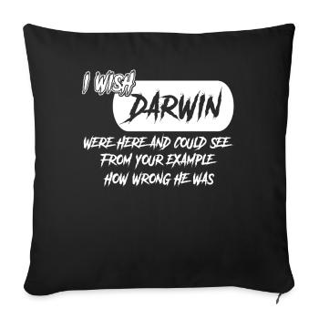 Sarcasme Darwinisme Dire avec ironie - Housse de coussin décorative 45 x 45 cm - noir - Devant
